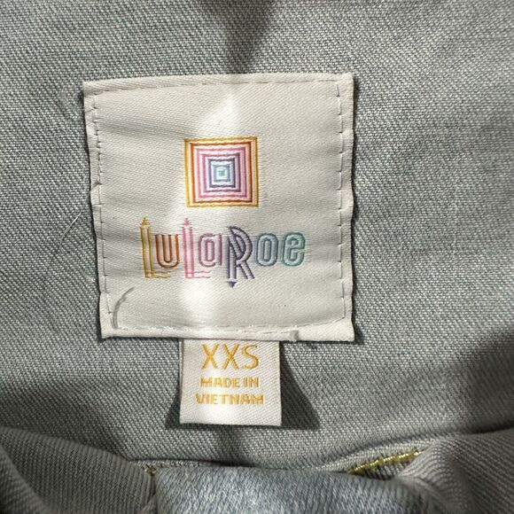 LalaRoe Harvey Denim Jacket Women's 2XS Jean Aztec Embroidered Light Blue Boho - Picture 2 of 8
